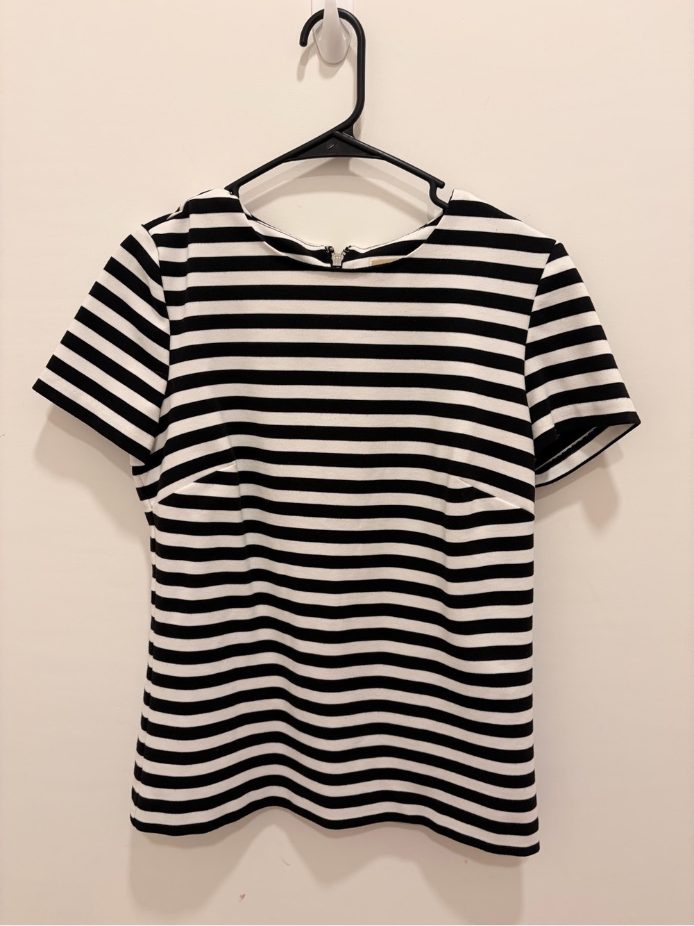 Michael Kors Black & White Striped Short Sleeve Tee